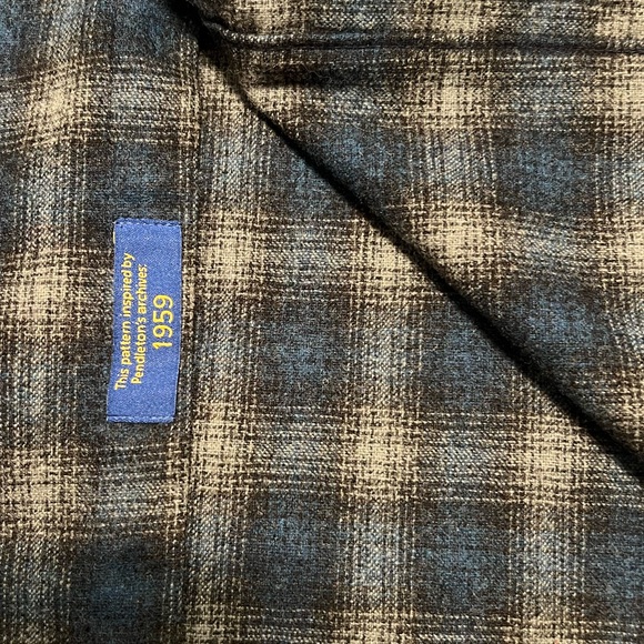 Pendleton Men’s Canyon Shirt 100% Virgin Wool Blue Grey Plaid Western Size XL - Picture 4 of 8